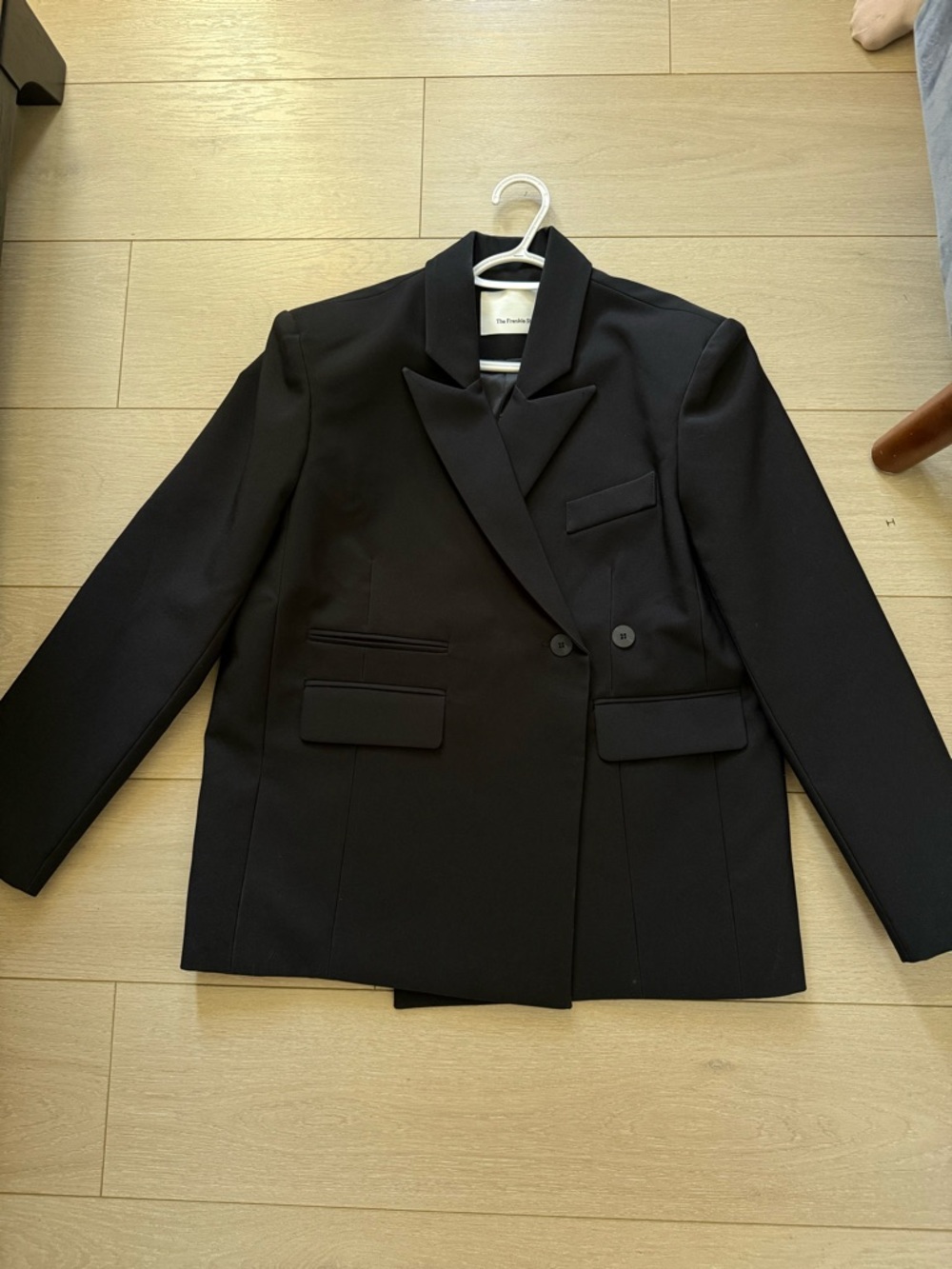 The Frankie Shop Black Double-Breasted Women's Blazer